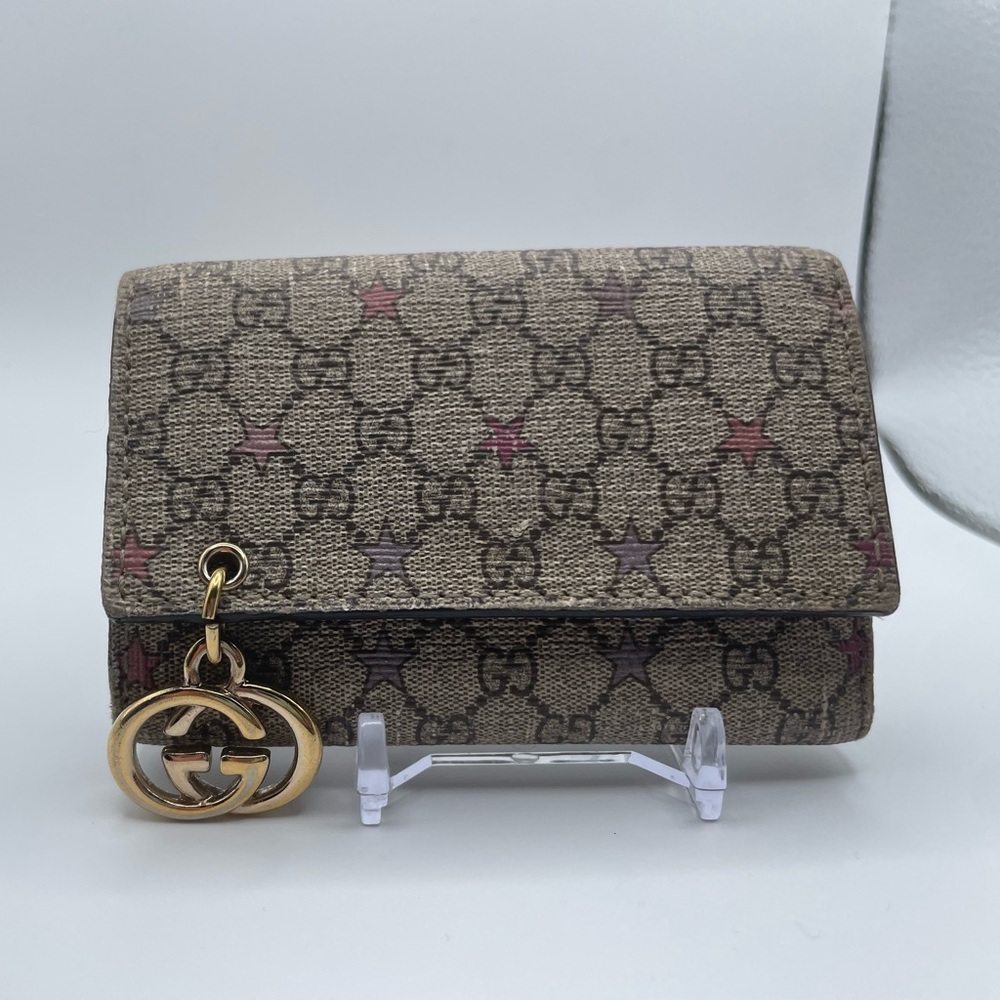 Gucci GG Star Coated Canvas Keyholder VERY RARE 100% Authentic
